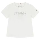 تيشيرت بنات بالشعار باللون الابيض , 3, hi-res