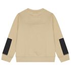 Boys Beige Logo Sweatshirt, 2, hi-res