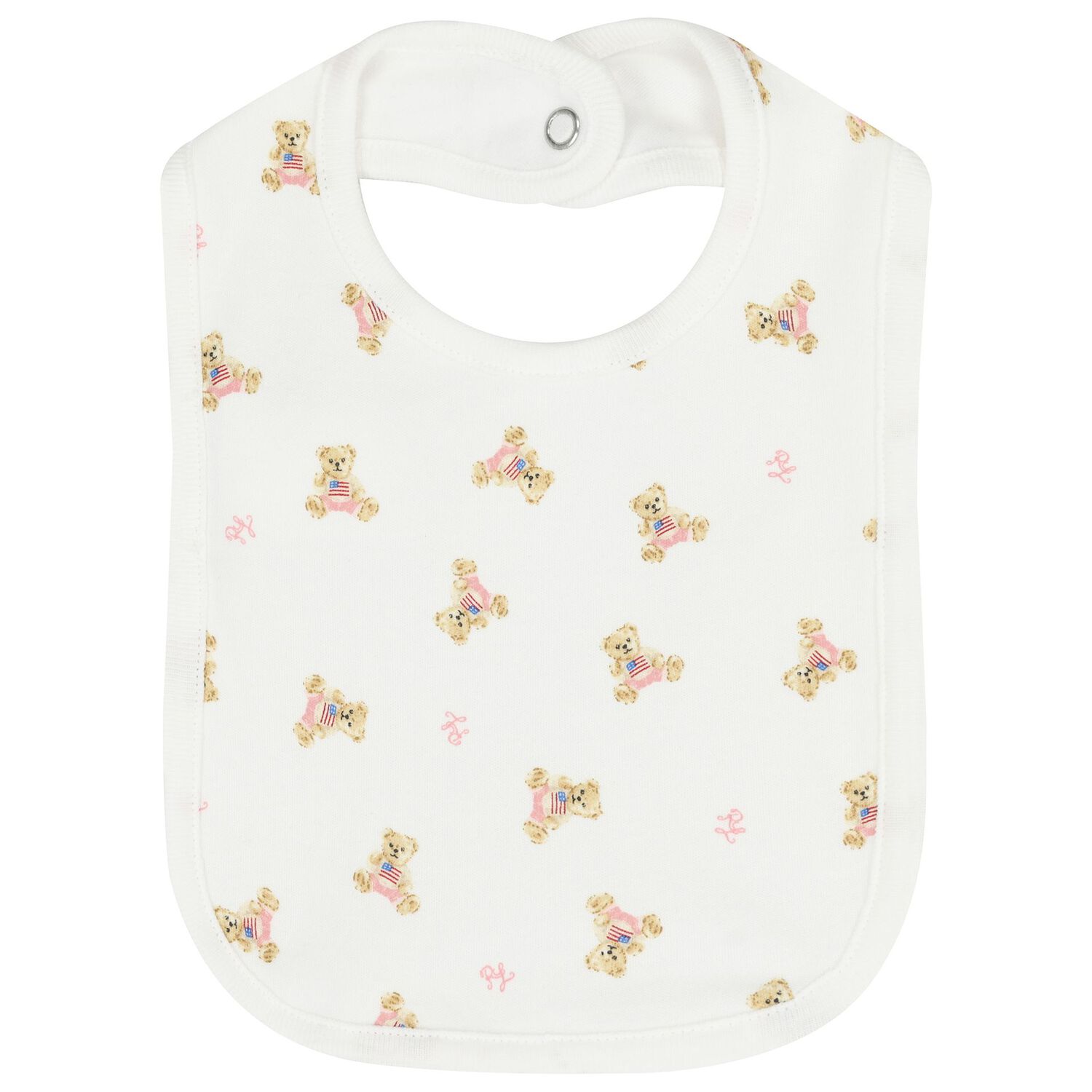 طقم هدايا ملابس اطفال بتصميم دب بولو ابيض للبنات , 1, hi-res