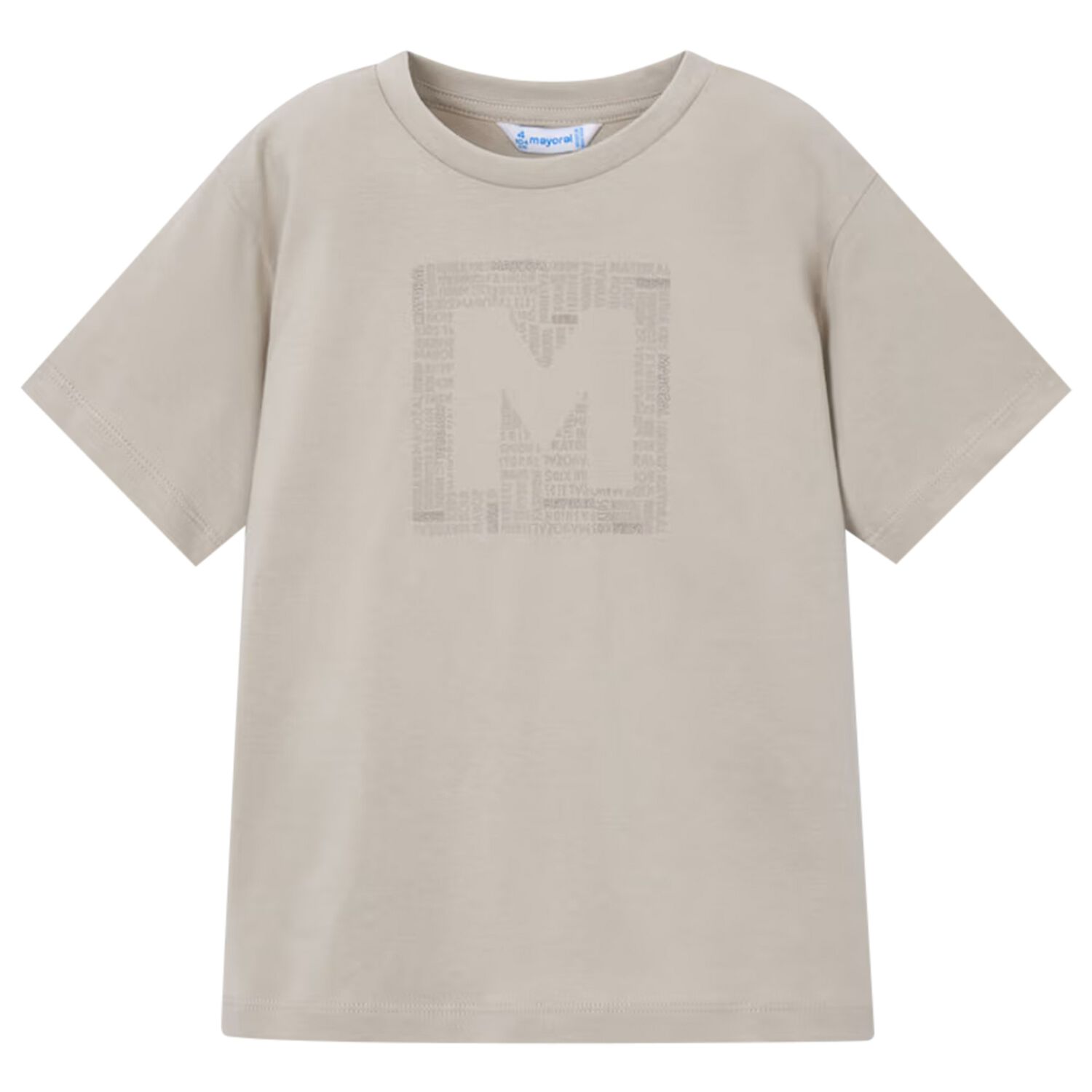 Boys Beige Logo T-Shirt, 1, hi-res