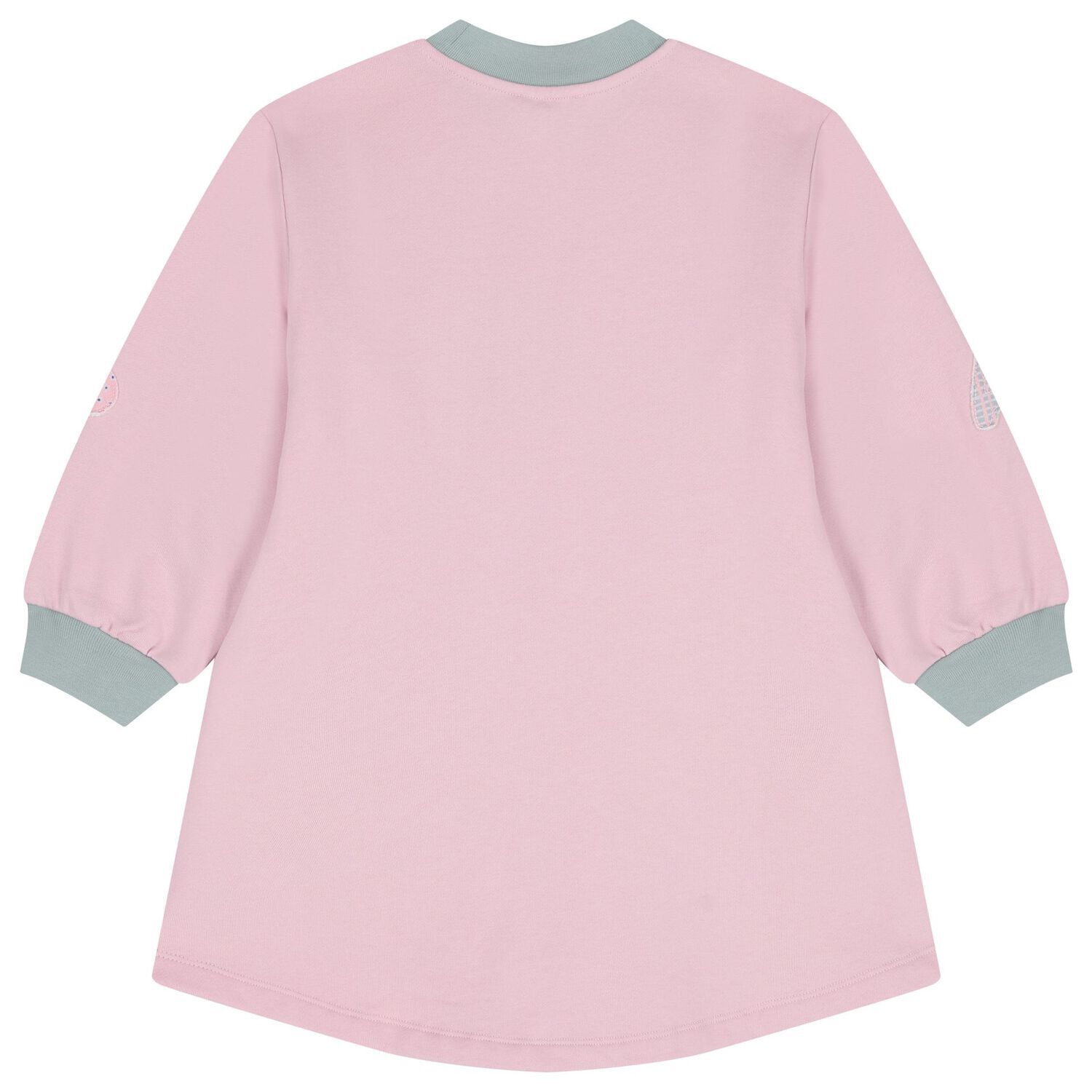 فستان وردي بشعار للبنات, 1, hi-res