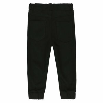 Younger Boys Black Logo Joggers