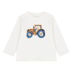 بدلة رياضية للأولاد الصغار مكونة من 3 قطع بتصميم دب تيدي، باللون العاجي والأصفر والأزرق الداكن, 1, hi-res