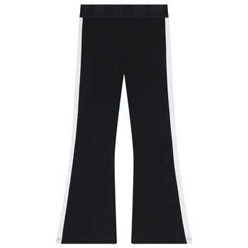 ليجنز بالشعار بطبعة الزهور باللون الأسود للبنات