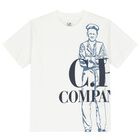 تيشيرت أولاد بالشعار باللون ابيض, 1, hi-res