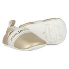 Baby Girls Gold Logo Pre Walker Shoes, 1, hi-res