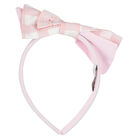 Younger Girls Pink Bow Headband, 1, hi-res