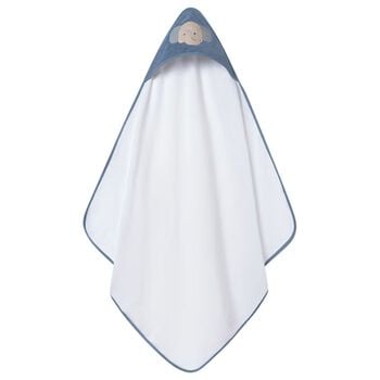 منشفه للأولاد بغطاء رأس باللون الازرق 