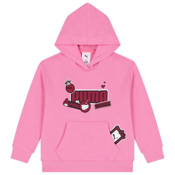 Girls Pink Hello Kitty Hooded Top