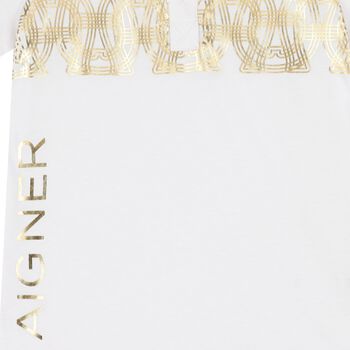 Boys White Logo Polo Shirt