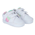 Baby Girls White Logo Pre Walker Shoes, 1, hi-res