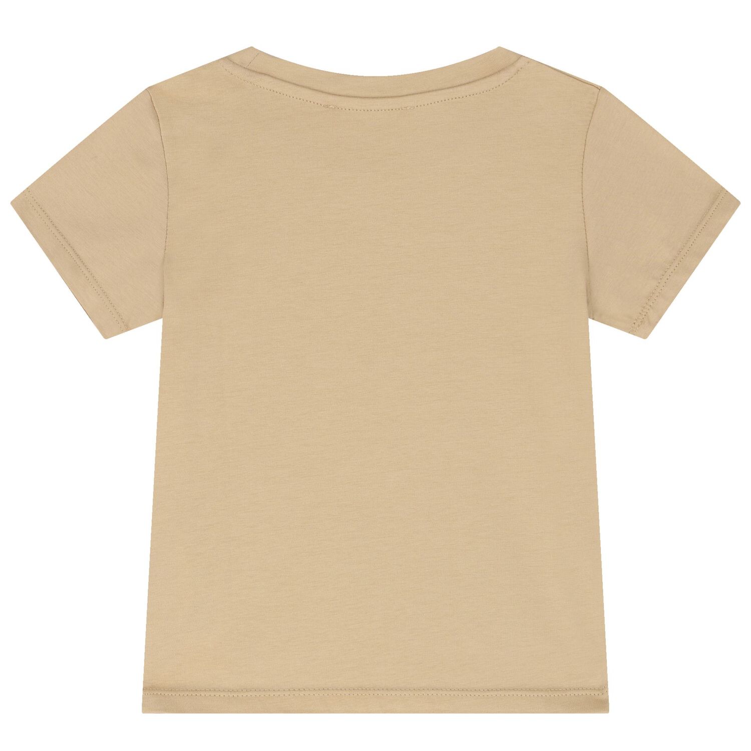 تيشيرت بنات بالشعار باللون البيج, 1, hi-res