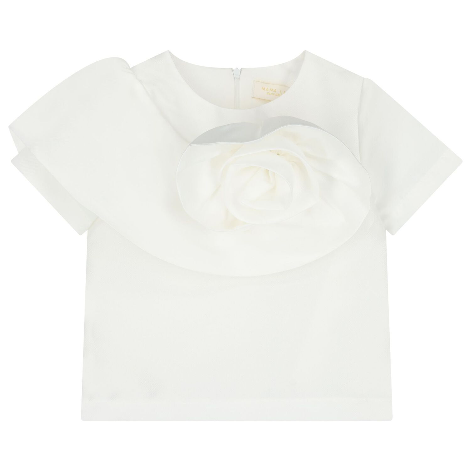 Girls White & Pink Flower Skirt Set, 1, hi-res