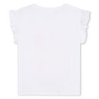 Girls White Flamingo T-Shirt, 1, hi-res