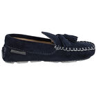 Boys Navy Suede Shoes, 1, hi-res