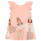 Girls Pink Ruffled Dress, 2, hi-res