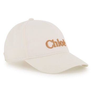 Girls Ivory Logo Caps