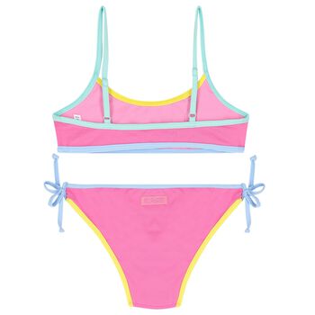 Girls Pink Logo Bikini