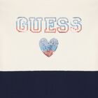 Girls Ivory Ruffled Sweatshirt Dress, 1, hi-res