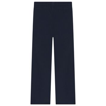 Girls Navy Blue Logo Joggers