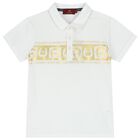 Boys White & Gold Polo Shirt, 1, hi-res