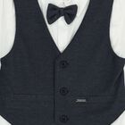 طقم بنطلون باللونين الازرق الداكن و الابيض للاولاد, 1, hi-res