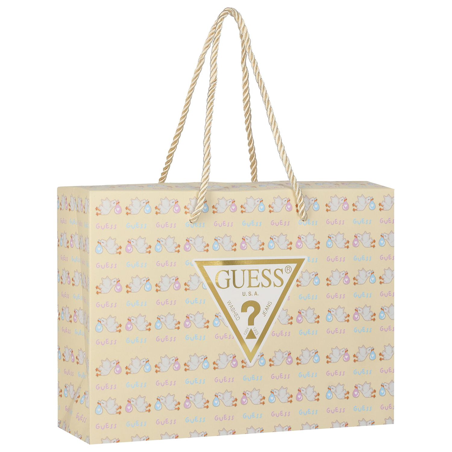 طقم دانغري قطني أبيض وأزرق للأولاد الصغار, 1, hi-res