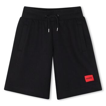 Boys Black Logo Shorts