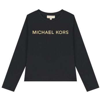 جاكيت بنات باللون الاسود بأكمام طويلة وشعار