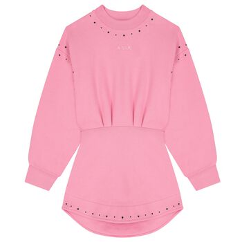 Girls Pink Logo Dress