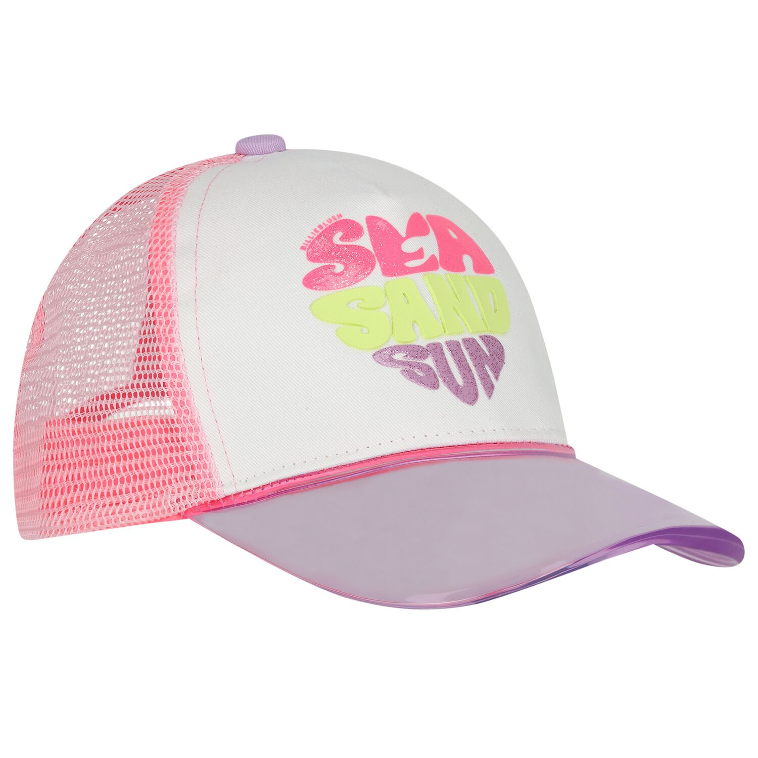Girls White & Pink Logo Cap, 1, hi-res