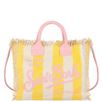 Girls Pink, Ivory & Yellow Logo Tote Bag