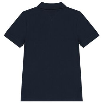 Boys Navy Blue Logo Polo Shirt