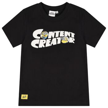 Boys Black Minions T-Shirt