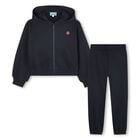 بدله رياضيه للبنات بطبعه زهور باللون الكحلى , 1, hi-res