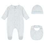 Baby Boys Blue Logo Babygrow Set, 5, hi-res