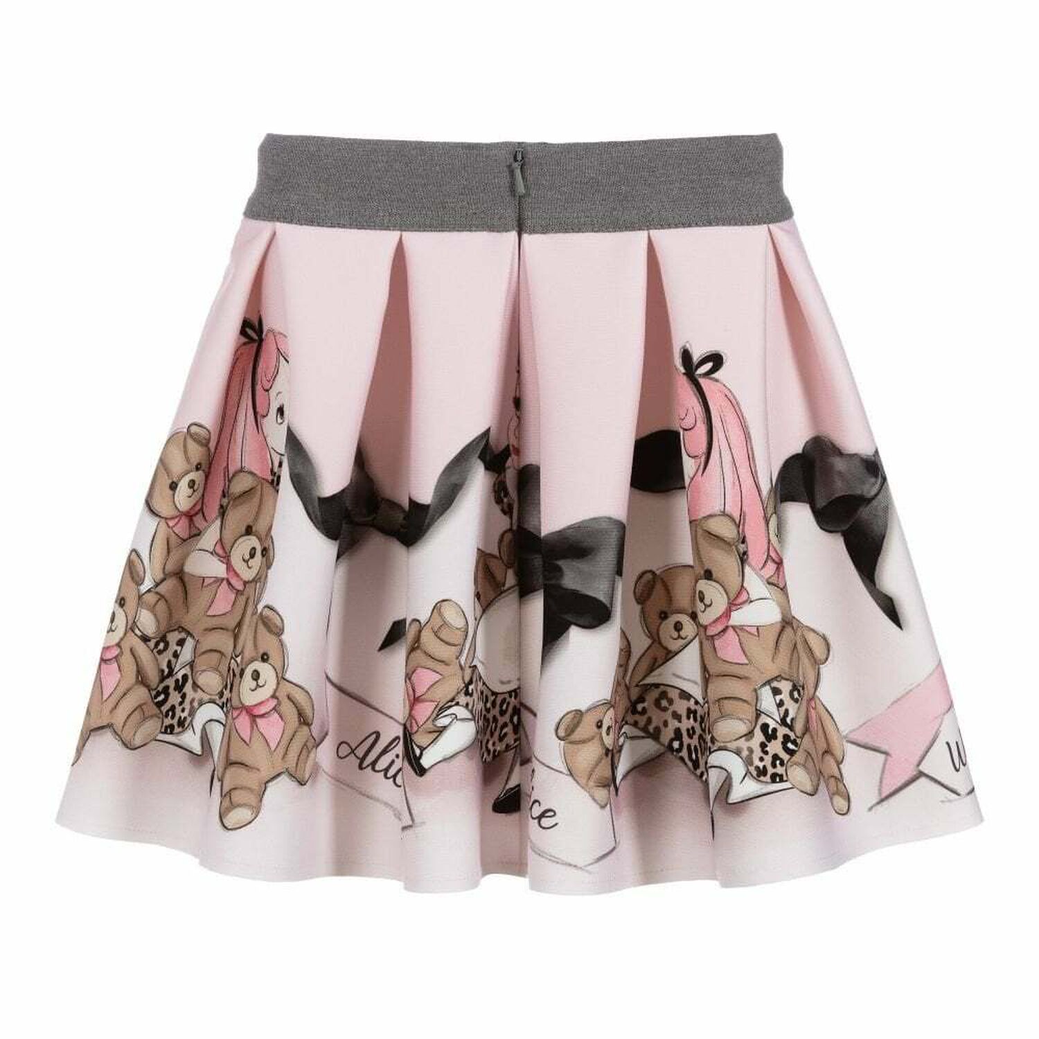 Girls Pink Alice In Wonderland Skirt, 1, hi-res