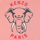 Girls Pink Elephant Logo Long Sleeve Top, 2, hi-res