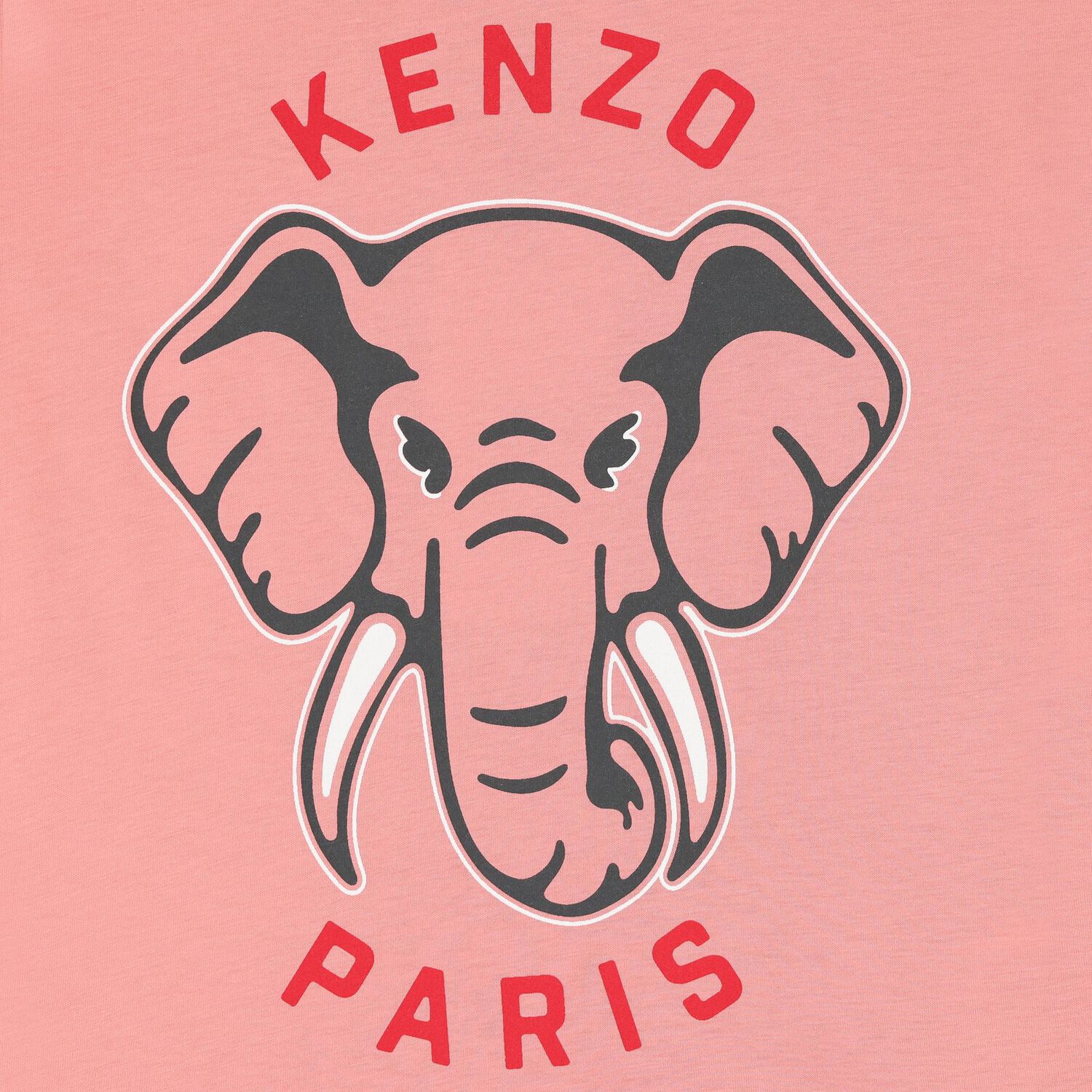 Girls Pink Elephant Logo Long Sleeve Top, 2, hi-res