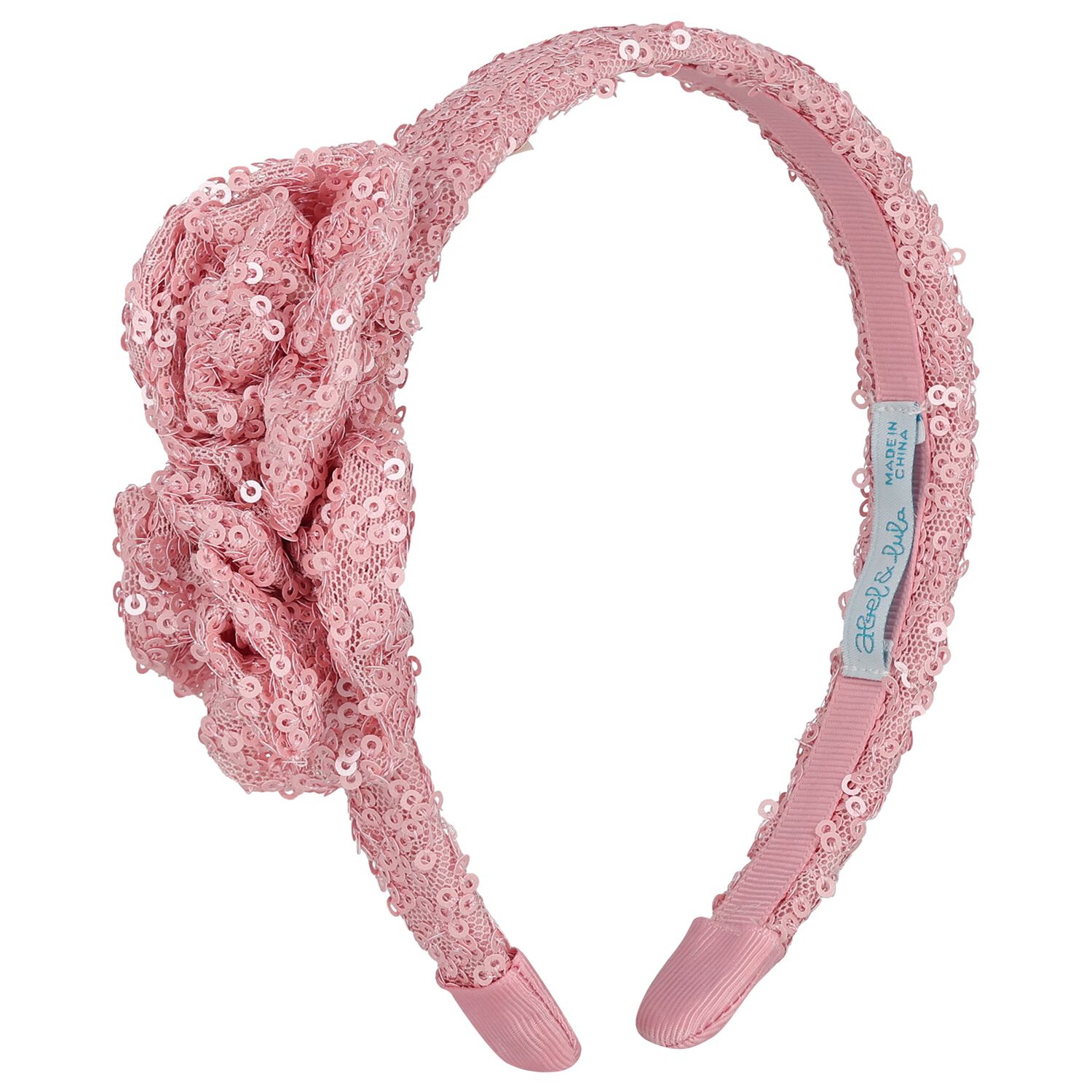Girls Pink Sequin Headband, 1, hi-res