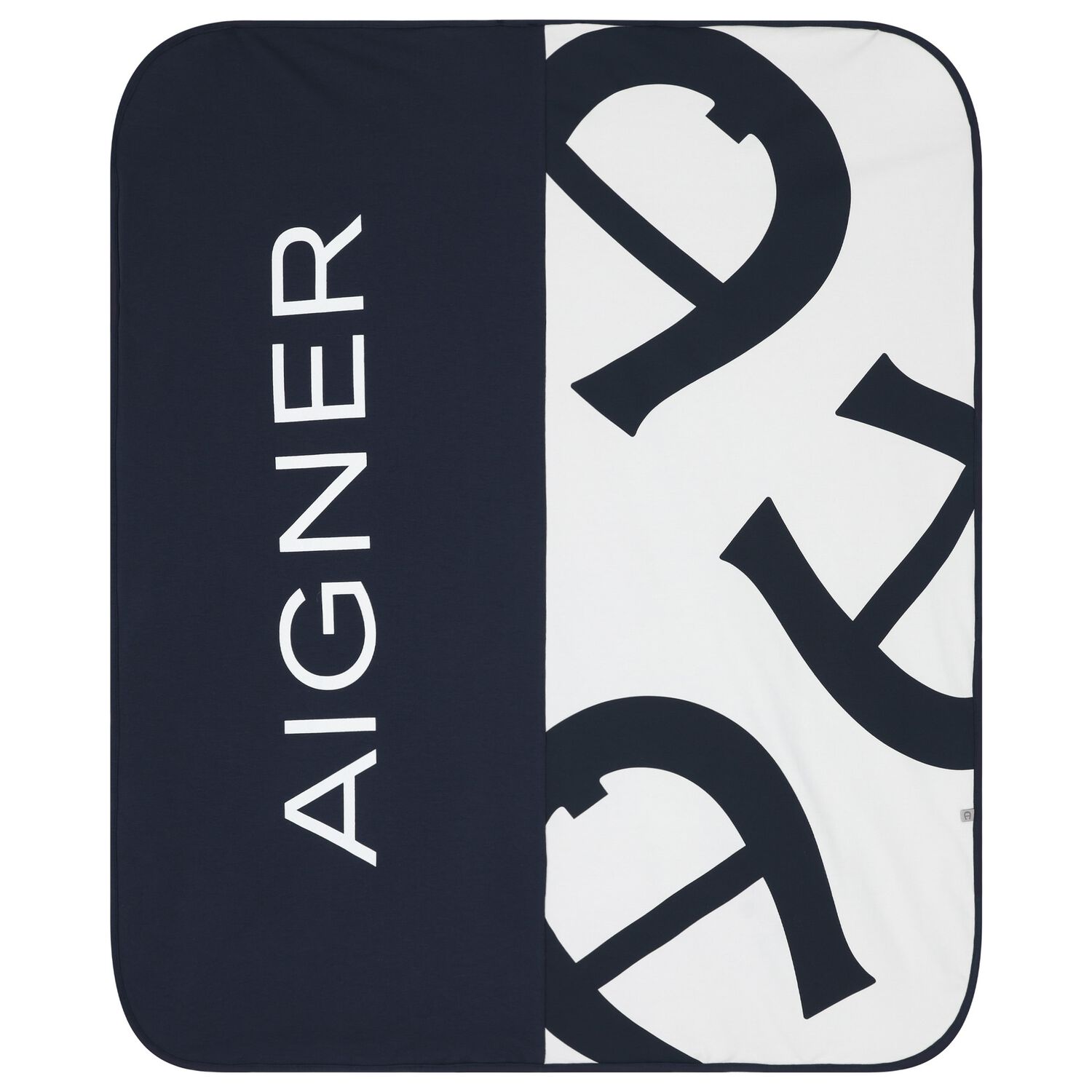 بطانية أولاد بالشعار باللون الأبيض و الكحلى, 3, hi-res