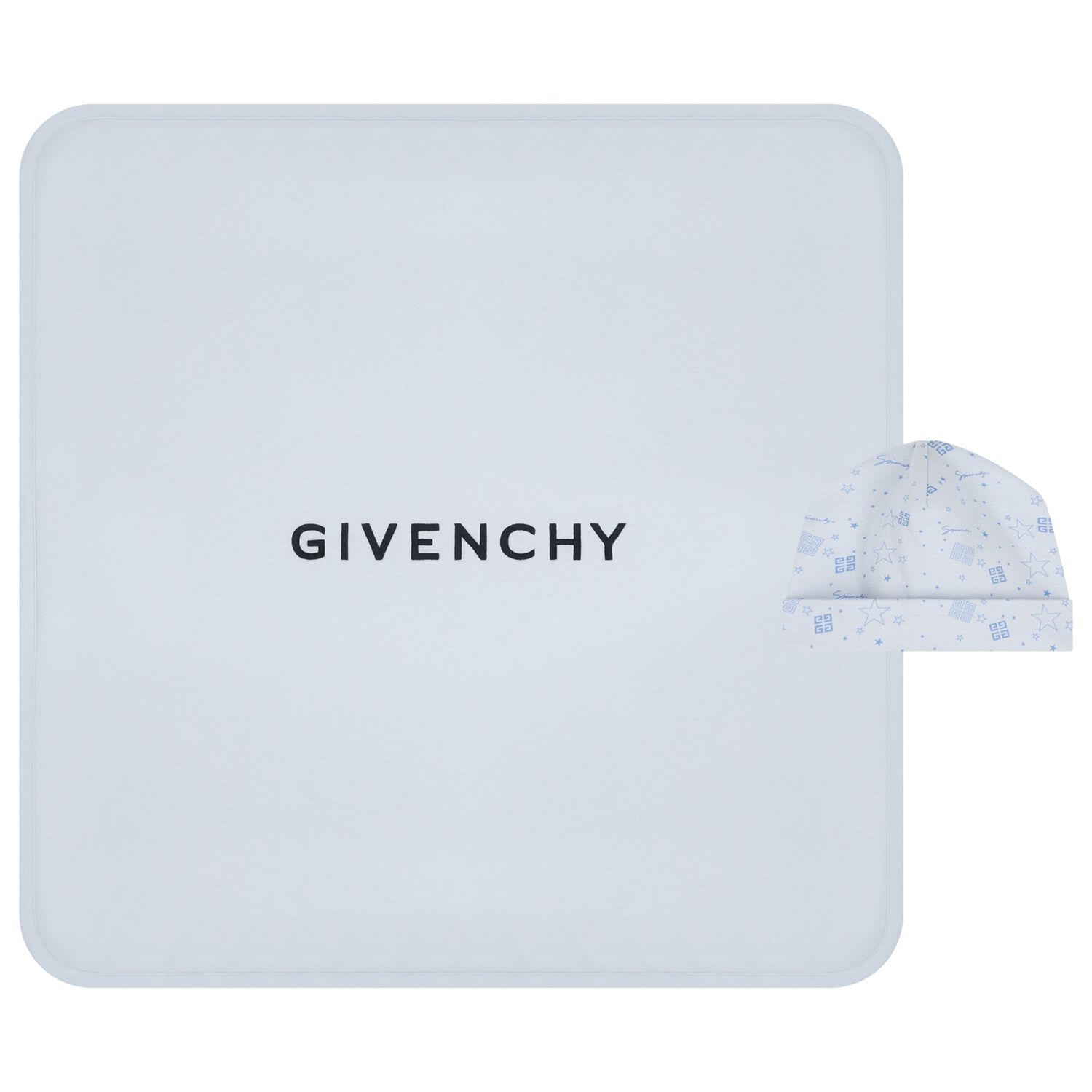 Blue Logo Baby Blanket & Hat Set, 2, hi-res