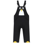 Younger Boys Black Penguin Dungaree, 1, hi-res