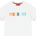 تيشيرت أولاد بالشعار باللون الأبيض, 1, hi-res