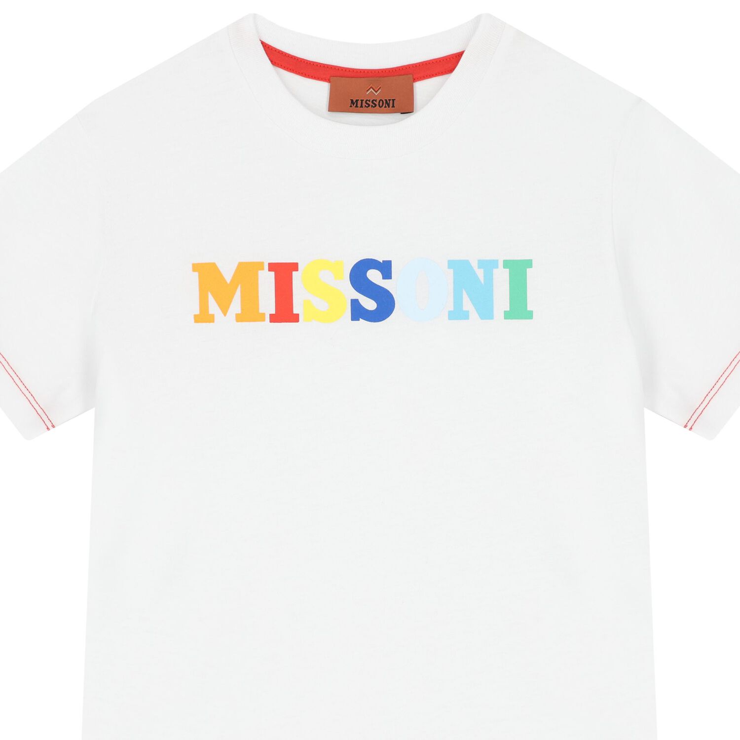 تيشيرت أولاد بالشعار باللون الأبيض, 1, hi-res image number null