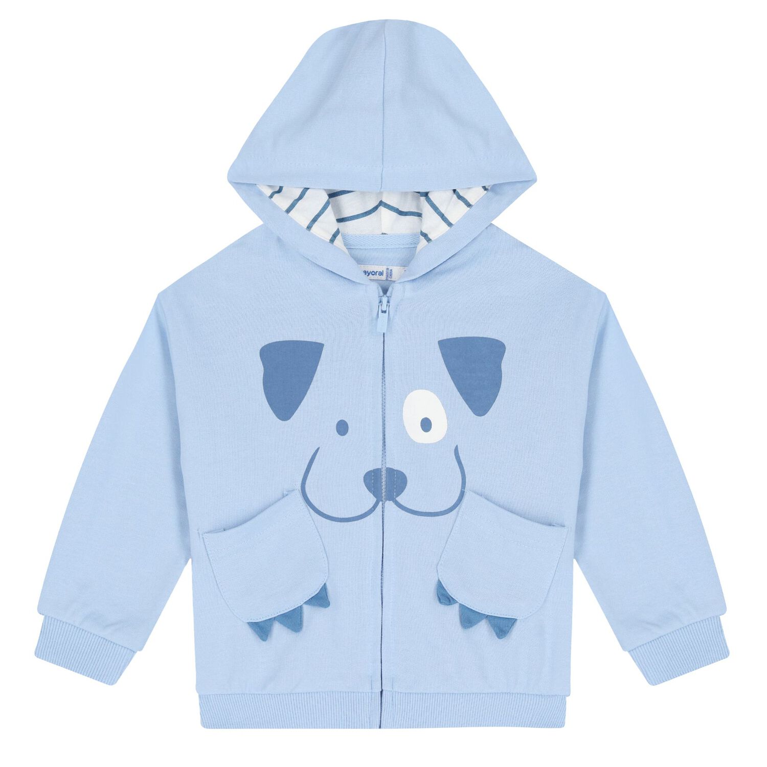 Younger Boys Blue & White Puppy Tracksuit Set, 2, hi-res