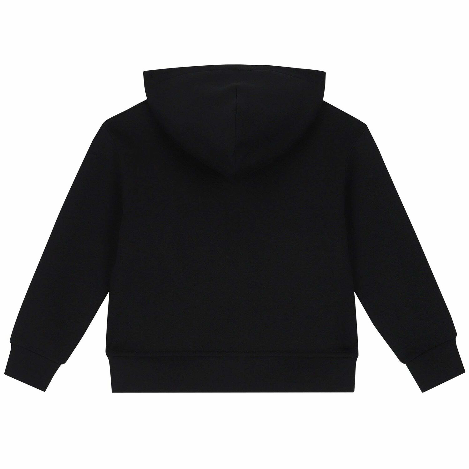 سترة رياضية هودى بسحاب بالشعار باللون الاسود للاولاد, 1, hi-res image number null