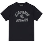 Boys Navy Blue Logo T-Shirt, 2, hi-res