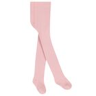 Baby Girls Pink Knitted Tights, 1, hi-res