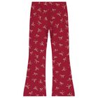 Girls Beige & Burgundy Leggings Set, 1, hi-res